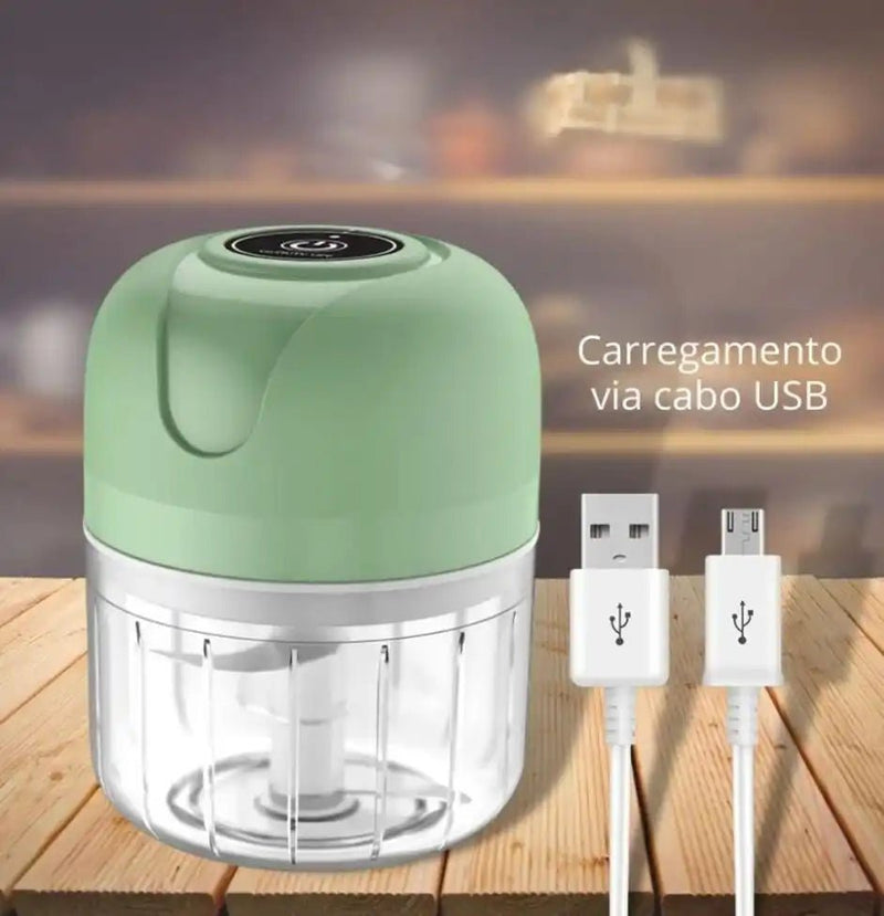 Mini Processador Elétrico Recarregável USB